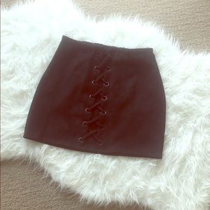 NWT Windsor Suede Mini Skirt